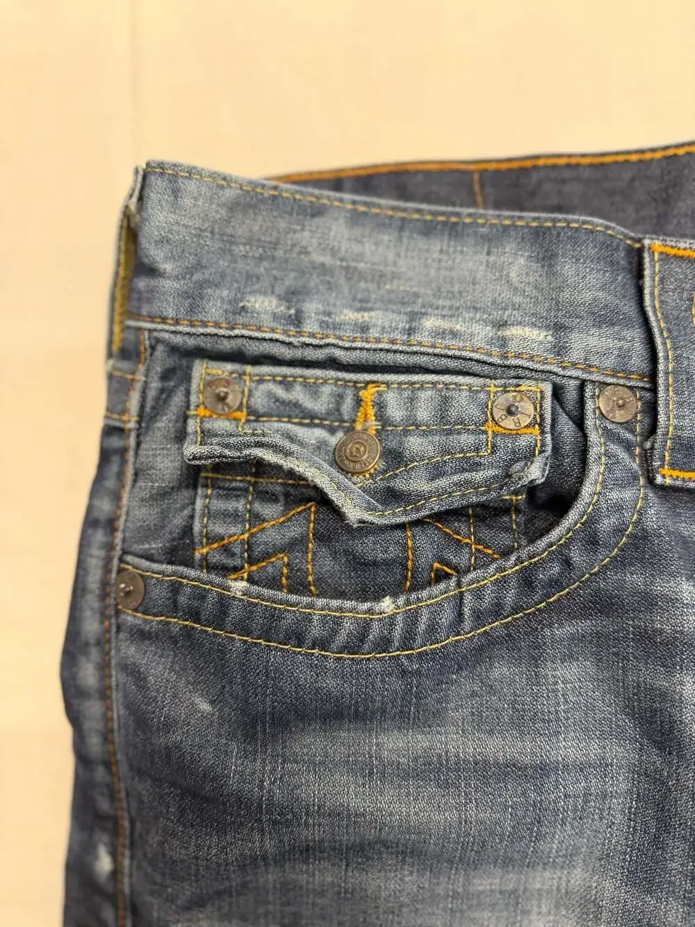 True Religion Men's Dark Wash Bootcut Jeans, Size 36
